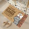 Cat welcome indoor doormat, household woven interior decoration floor mat