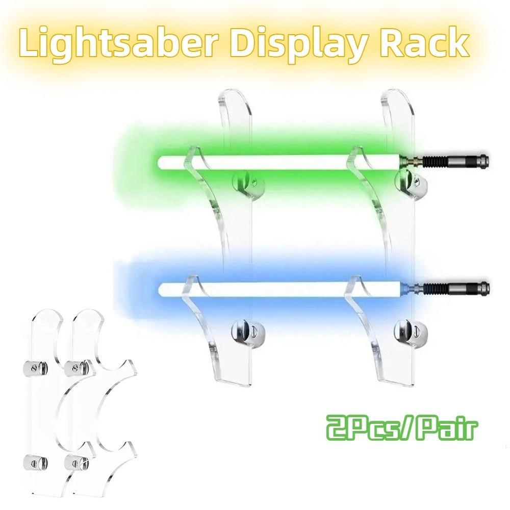 2Pcs Decorative Desktop Support Holder Acrylic Lightsaber Hang Rack  Lightsaber