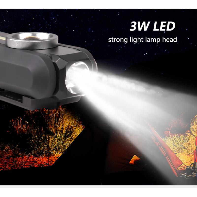 Rechargeable LED+COB Work Light Portable Magnetic Folding USB Charging Handheld Flashlight