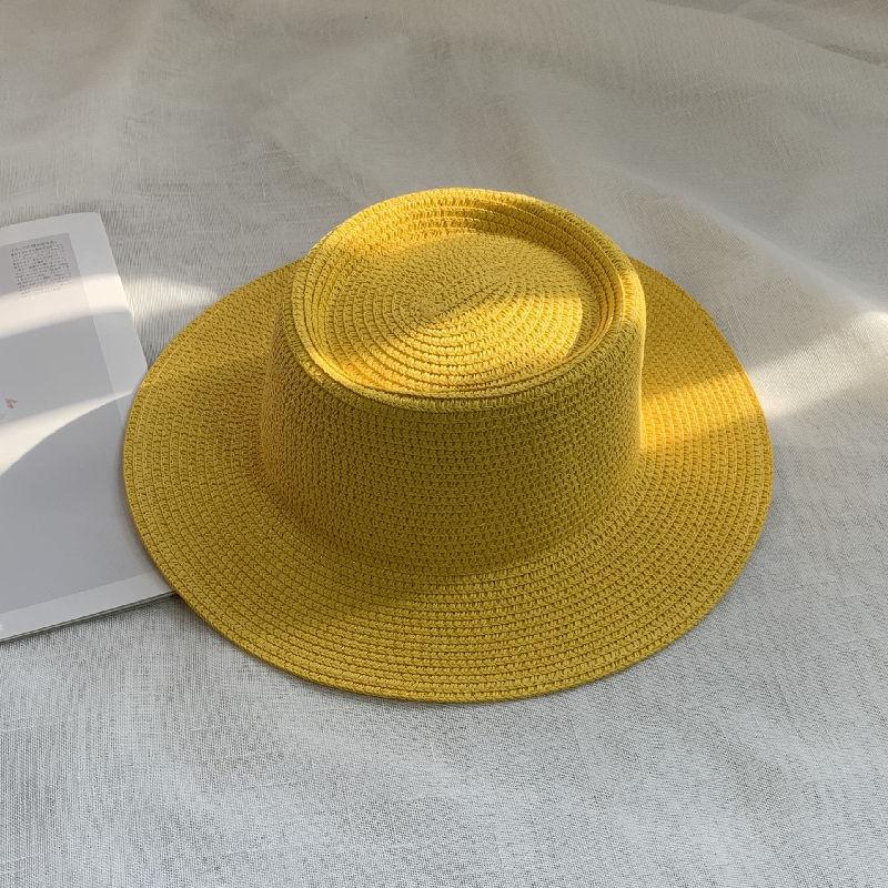 Spring and Summer New Light Board Straw Hat Men's Outdoor Leisure Versatile Sun Hat Children Travel Vacation Beach Hat