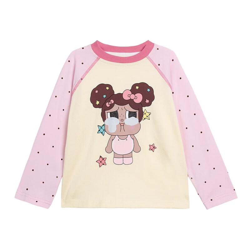 LUSON Toddler Girl Cartoon Raglan Long Sleeve T-Shirt
