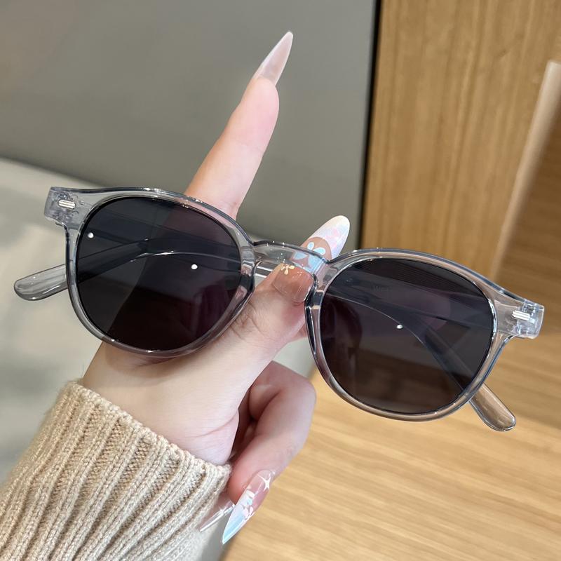 New Korean Round Plastic Sunglasses for Men and Women Fashion Trendy UV Resistant Glasses Outdoor Sunscreen Sunshade Eyewear