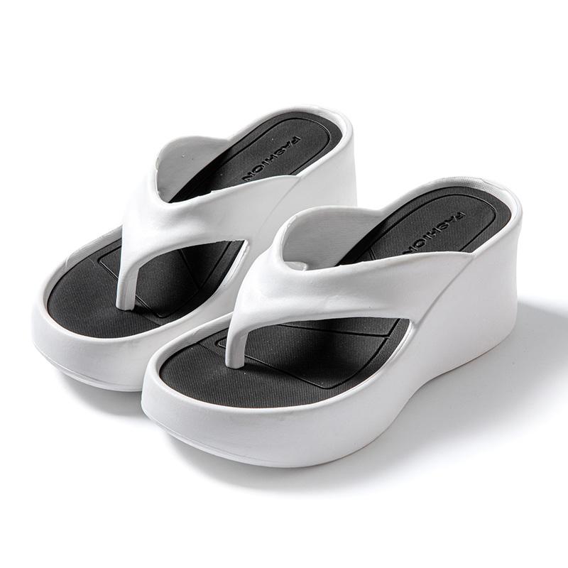 Summer Flip Flops New Thick Sole Slippers for Women Platform Wedges Heel Modern Slippers EVA Ladies Sandals