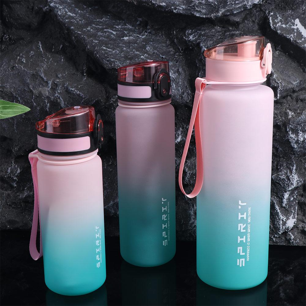Large Capacity Leak Proof Colorful Plastic Cup Gradient Color Large Capacity Sports Kettle  School
