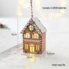 NUCHI Luminous Wooden Christmas Tree Ornaments - Small House Pendant Decorations