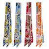 Brand Design Twill 100% Silk Scarf Luxury Print Flowers Scarf Women Foulard Skinny Bag Scarves New Hot Neckerchief Hair Headband