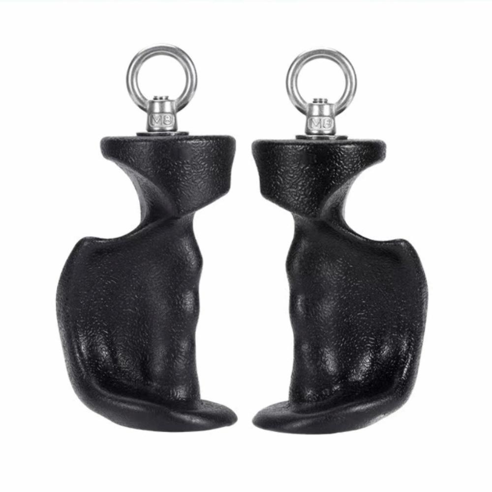 Non-Slip Tricep Rope Handle Rubber D-Handle Grip Lat Pulldown Bar Fitness Equipment Accessories