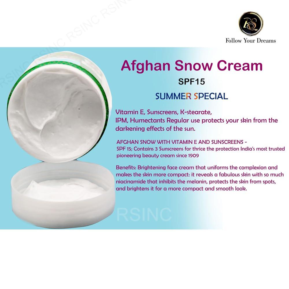 RSINC Afghan Snow Winter Skin Cream  Timeless Skin Care for Glowing Complexion | Iconic Indian Beauty Product (1x100 gm)