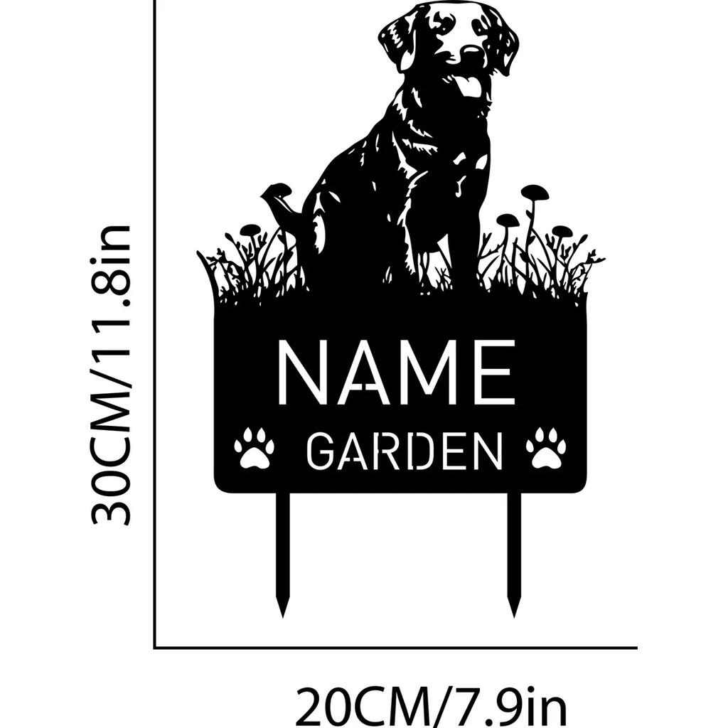 Custom Chesapeake Bay Retriever Dog Memorial Garden Stake Personalized Pet Grave Marker Metal Sign Outdoor Decor
