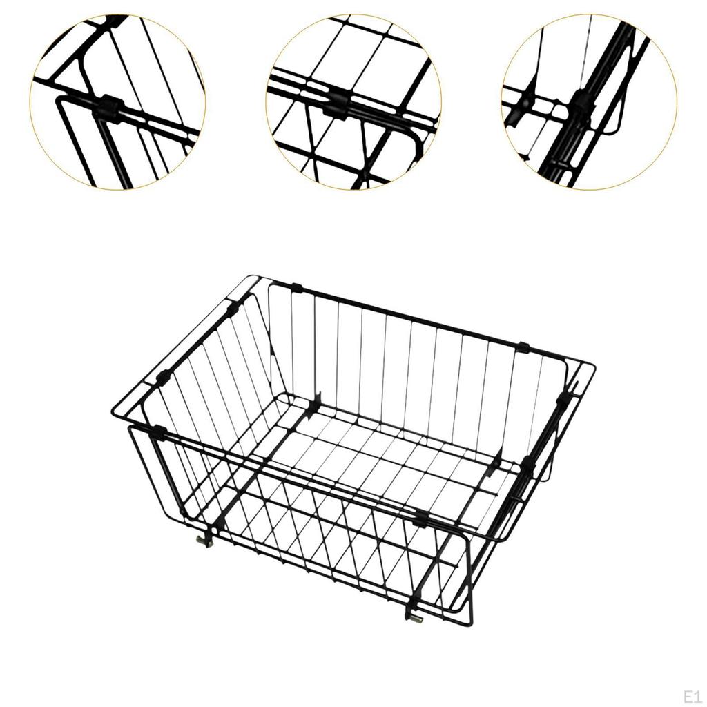 Zusammenklappbarer Drahtkorb, faltbares Aufbewahrungseisen zum Ordnen, praktisch,