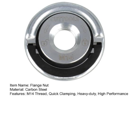 Winkelschleifer Flanschmutter M14 Gewinde Winkelschleifwerkzeug Flanschmutter Schnellspannmutter Sicherungsblech Spannfutter Flanschmutter für Winkelschleifer Ersatz