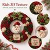 Decorative Flower Christmas 3D Fabric Poke Wreath DIY Kit Holiday Wreath  Christmas Craft Kit