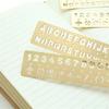 Brass Ruler Bookmark Hollow Metal Bookmark Stationery Number Letter Bookmark  Page Marker