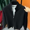 Men's Slim Fit Stand Collar Zipper Cardigan – Versatile Knit Sweater for Autumn and Winter