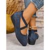Fall 2025 Cross Elastic Wedge Shoes Plus Size Platform Soles Casual Pumps for Women