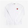 Comme Des Gar Ons Play Red Heart Wappen Long Sleeve Tee Ax T118 051