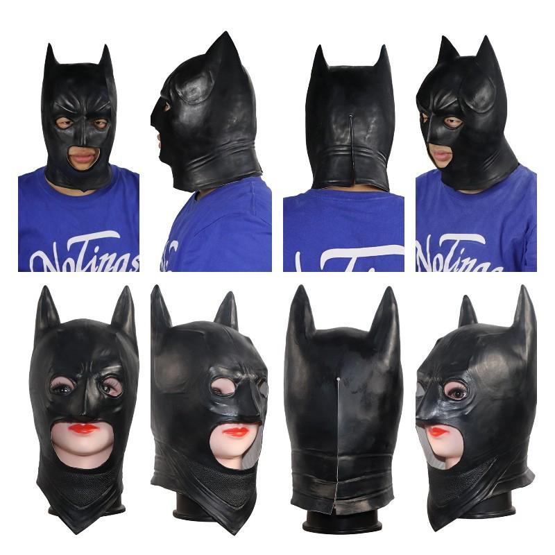 Batman Batwoman Hodeplagg Maske Latex Halloween Rekvisitter Kreativitet Tilbehør Cos