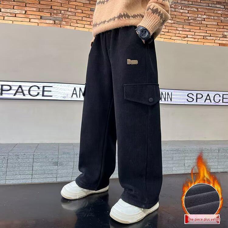 Мальчиковые вельветовые штаны с начесом - Коллекция Осень/Зима 2025 160 cm