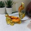 Traditional Chinese Rhinestones Metal Dragon Turtles Figurines Jewelry Case Ornament for Home and Office Desktop Decors