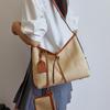 Borsa intrecciata da sottoascellare da donna nuova alla moda casual a contrasto di colore a righe tote bag crossbody versatile borsa a tracolla