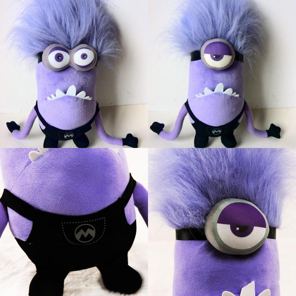 Despicable Me Purple Evil Minions Cartoon Plush Toy Doll For Room Decoration