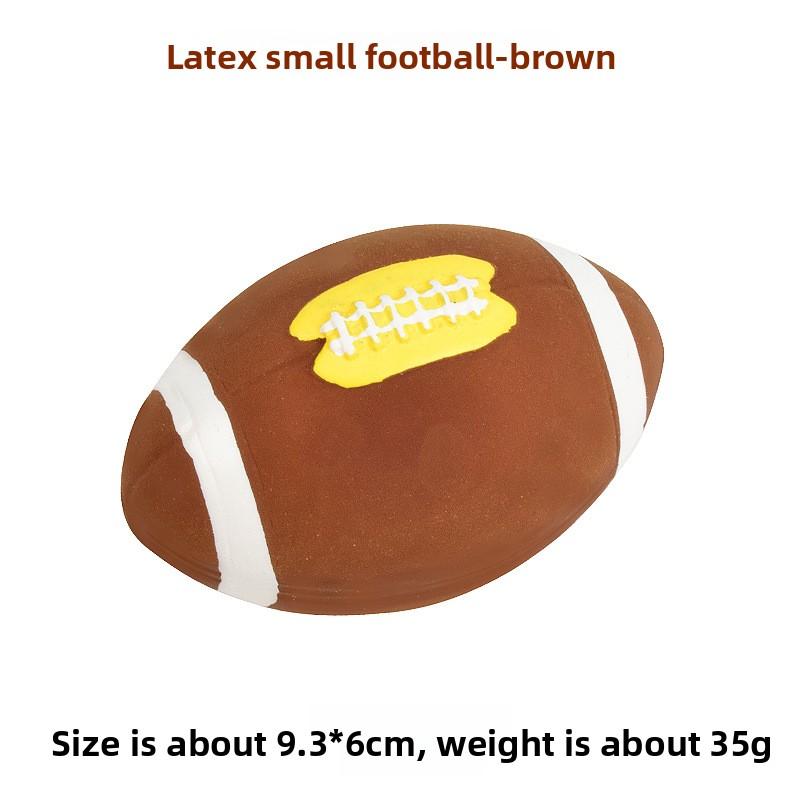 Latex Toy Rugby Ball - Interactive Sound-emitting Cartoon-colored Small Dog-shaped Toy Ball