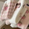 1/3 Pairs Ladies' Socks Pack Autumn Winter Thickened Warm Plush Floor Socks Pink Cartoon Cute Kawaii Sweet Mid Tube Socks Girl