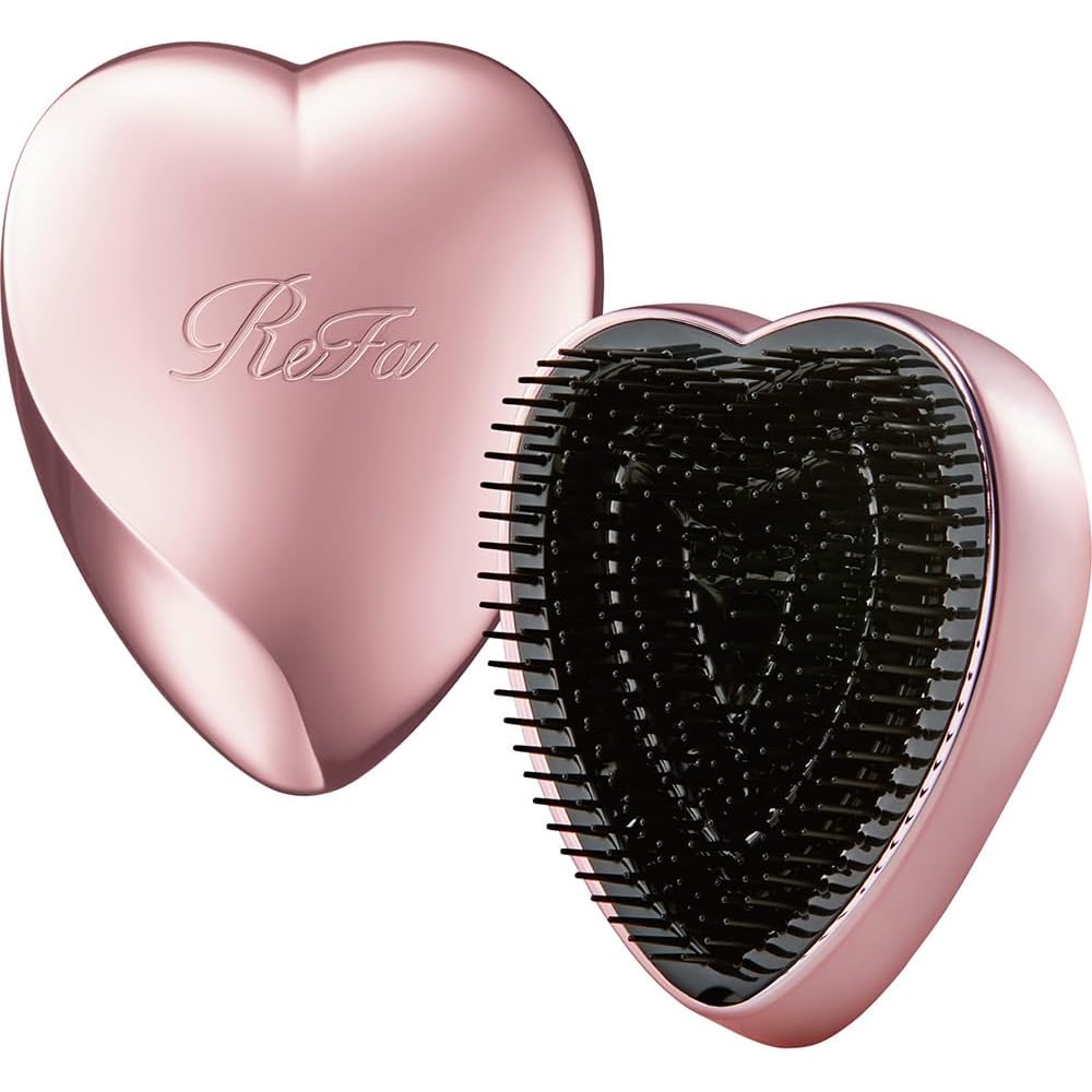 

ReFa HEART BRUSH Rose Gold Hair Styling Tool with Soft Bristles and Ergonomic Design