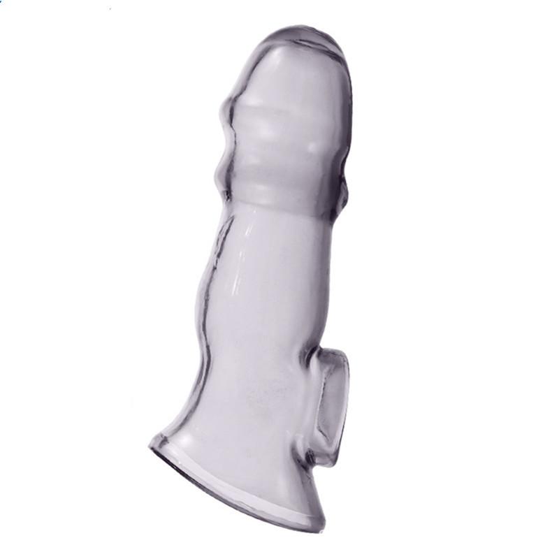 Men's Crystal Exotic Condom Lengthened Thick Crystal Set Couple Sex Toy Set