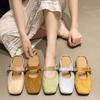 Fashion Luxury Brand Women Flat Fashion Round Toe Ladie Ballerinas Shoes Soft Flat Heel Outdoor Casual Mary Jane Shoes