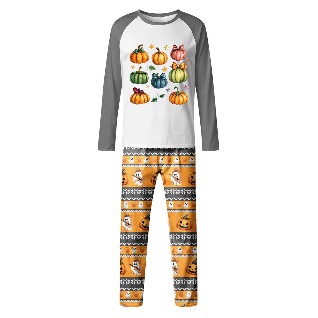Halloween Tag Drucke Familie Passend Langarm Tops+Hosen Set Familie Passende Sets