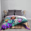 Gabbys Dollhouse Cartoon Blankets Velvet Summer Multi-function Lightweight Throw Blankets for Bed Office Plush Thin Quilt