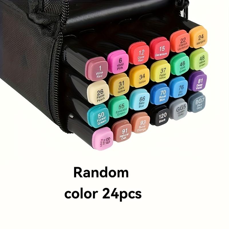 

24 Colors Art Marker Pens, Dual Tip Drawing Pens,Suitable for Drawing,Coloring,Highlighting,Illustration Design,Animation Design