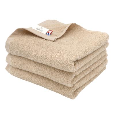 Imabari Certified Face Hiorie Simple Set of Made In 34 X 80cm Towels, Quick-Drying Towels, 3, Greige, Japan, Absorbent, Quick-Drying, Thin, 100%