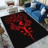 "Nordic Raven Tree Symbol Design" Patterned Carpet, Suitable As a Non Slip Play Mat for the Living Room and Bedroom Sofa