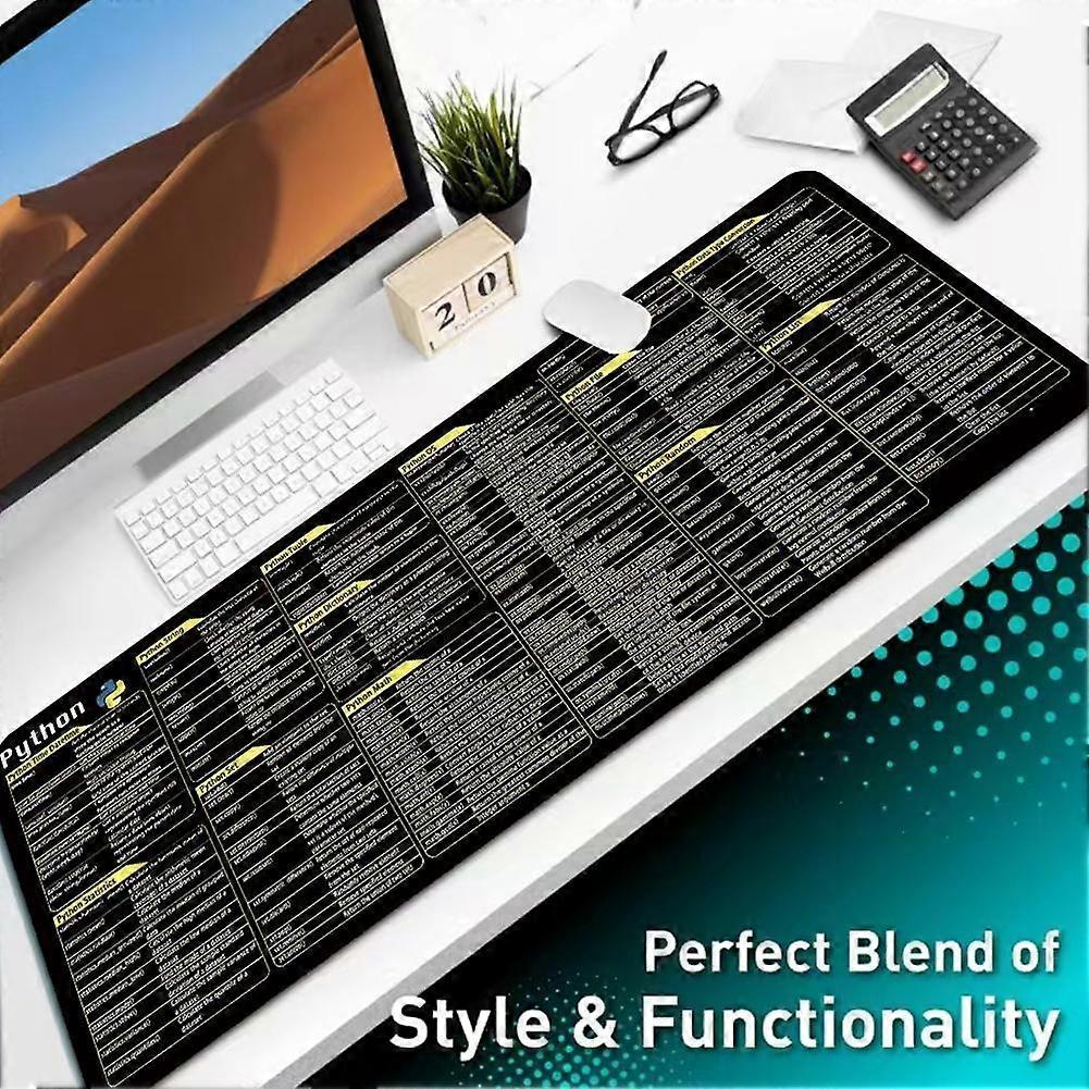 Tappetino Mouse Programmazione Python Grande Foglio Riassuntivo Scorciatoie Tastiera Mousepad Scrivania