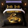 Scorpions Print 3Pcs Bedding Set Duvet Cover With Two Pillowcases Soft Bed Linen For Household Bedroom
