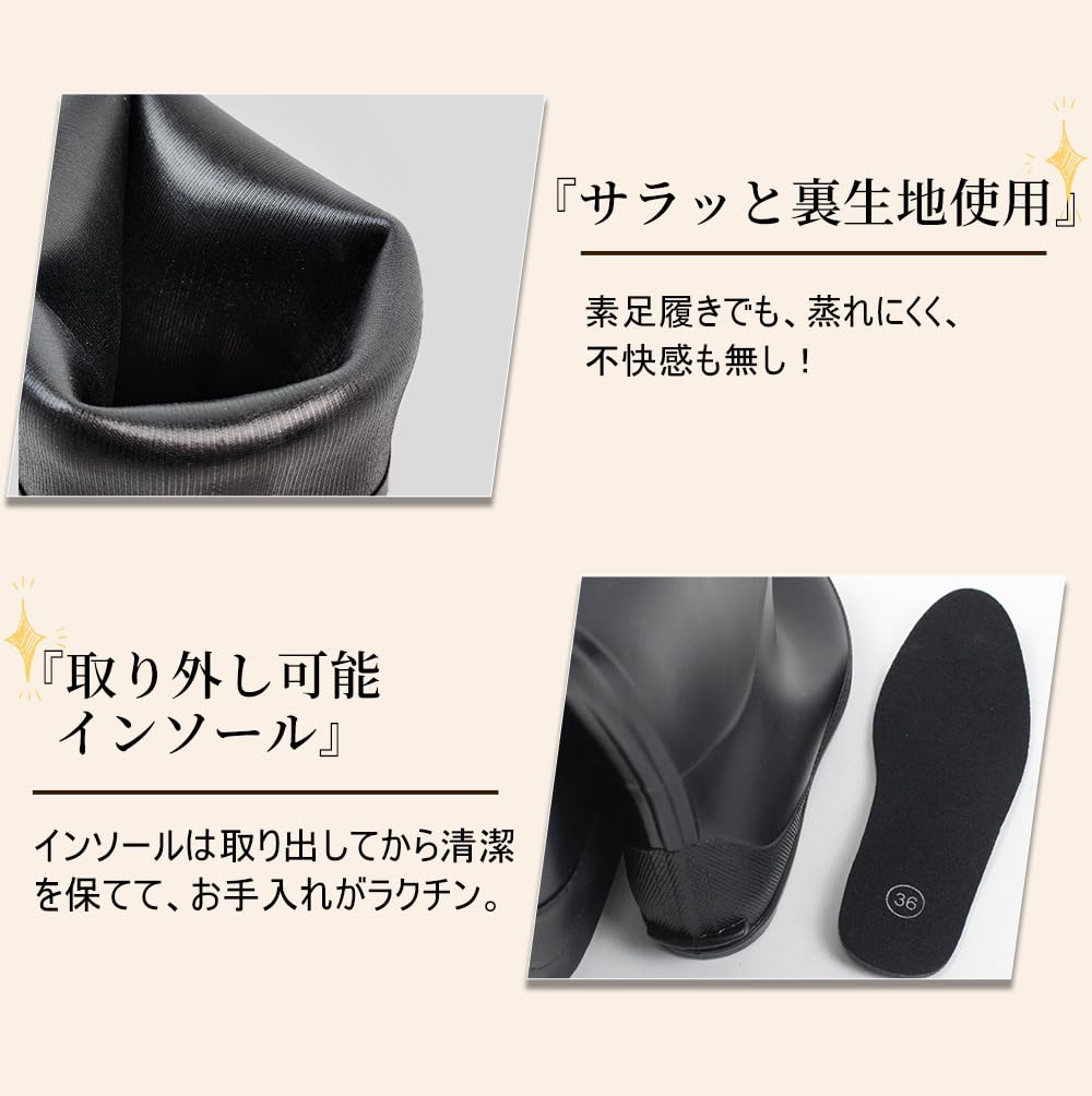 PAFHL Rain Long Rain Perfect for Rainy Farm and Other Work Size Women's Boots, Boots, Black, Waterproof, High-Top, Soft, Season, Typhoons, Work,