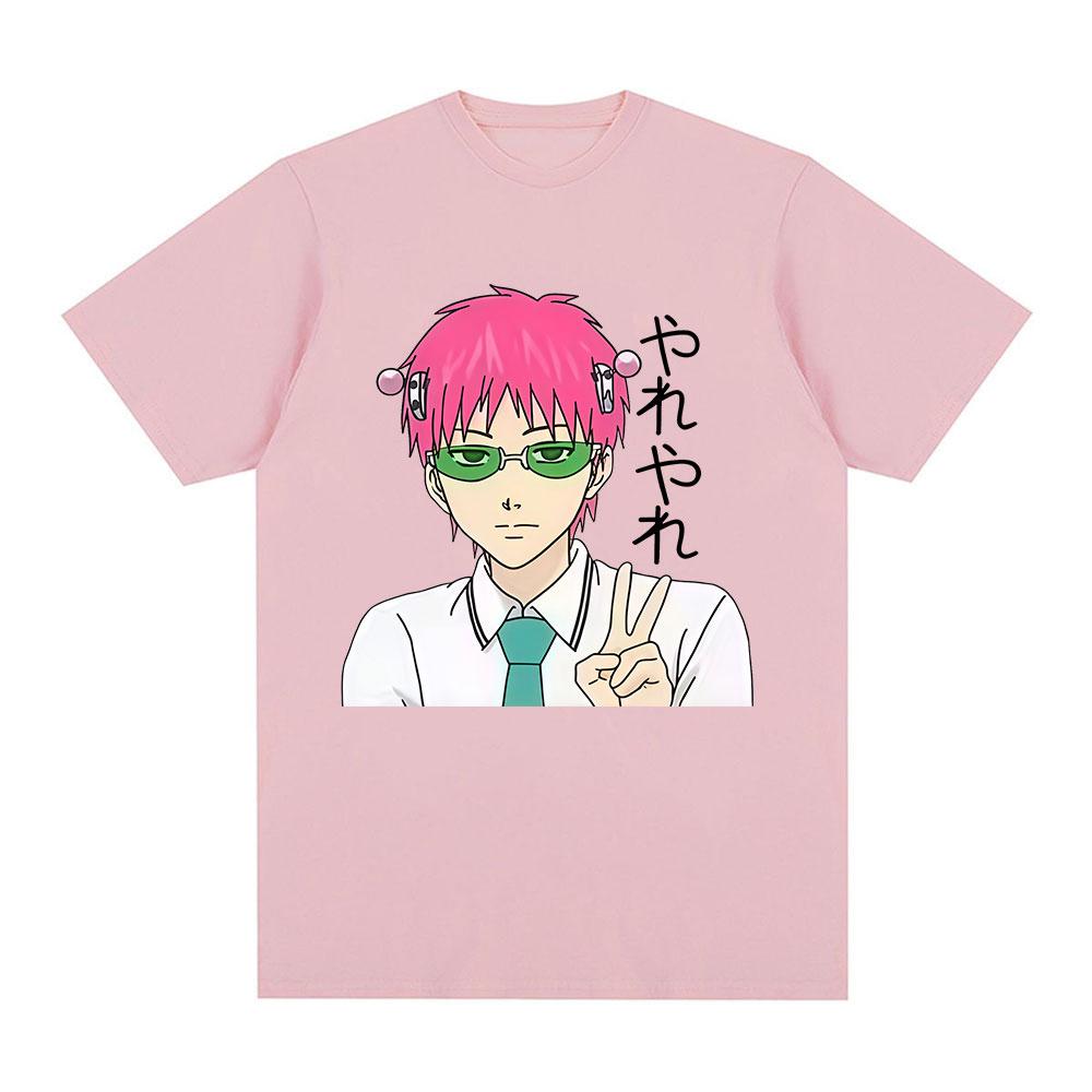Japanese Anime The Disastrous Life of Saiki K TShirt Unisexga Saiki Kusuo T Shirt Casual Cotton Oversized Tshirts Tops Streetwear