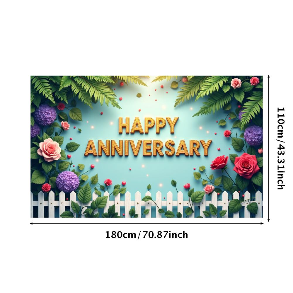 Party Backdrop Easy-to-hang Outdoor Photo Anniversary Elegant Celebration for Garden