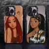Afro Black Girls Cartoon Phone Case For iPhone 17 16 15 14 13 12 11 Pro Max XS Max 7 8 Plus Shockproof Silicone Matte Cover
