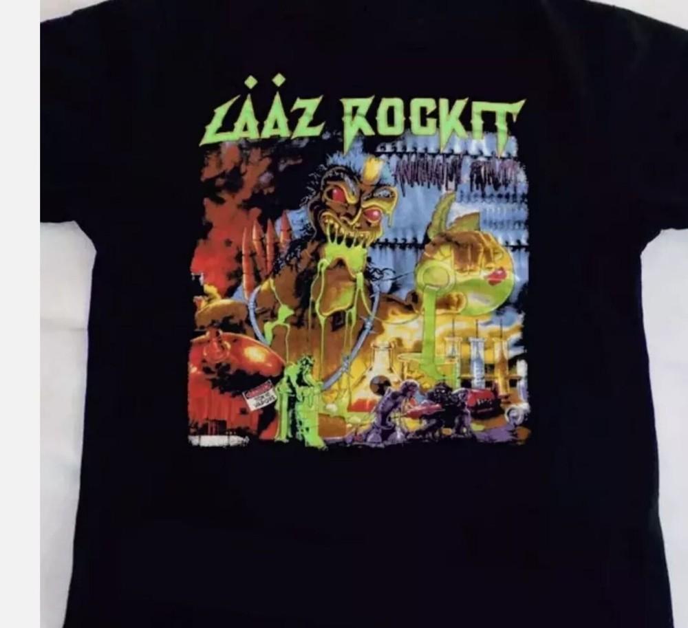 VTG Laaz Rockit band black T-shirt Short sleeve All sizes S-5Xl Unisex T-Shirt XXXXL