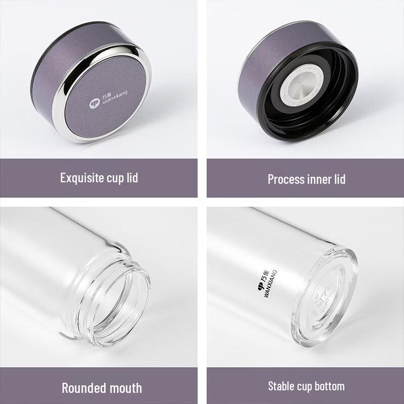 WANXIANG Portable Borosilicate Glass Tea Infuser Bottle