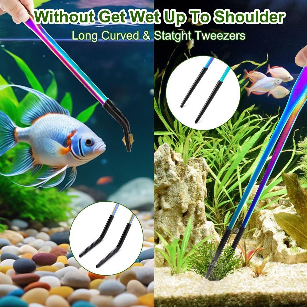 2PCS Stainless Steel Reptile Feeding Tongs Feeder Tools  Bearded Dragons Lizards