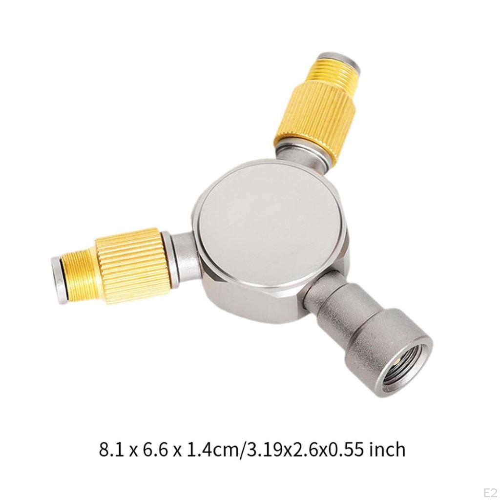 Gas Fuel Canister 2 Way Splitter Connector Portable Accessories Aluminum Alloy Simple Assembly