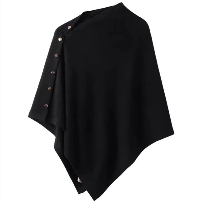 Ladies' Shawl - Elegant, Simple and Luxurious Multifunctional Scarf with Metal Snap Design, Soft and Breathable, Suitable for Office or Night Outings