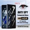 2Pcs Privacy Protection Glass for Huawei Mate 60 ProPlus 70 Pro Mate 60 50 RS 50E 40 ProPlus 30 RS 20 Lite  Anti-Spy Glossy Film