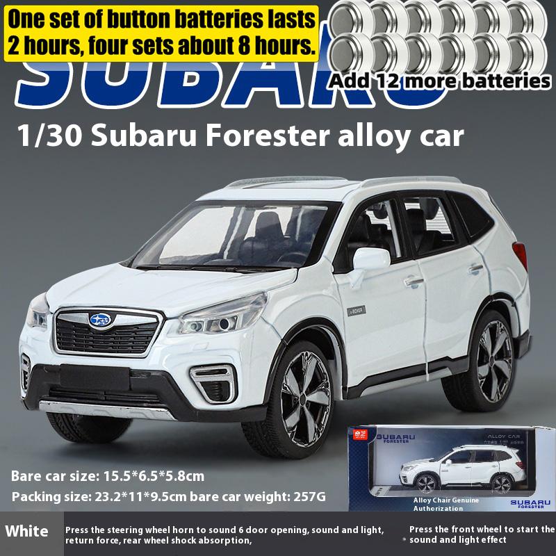 EHI1  1:30 Subaru Foreste SUV Alloy Diecast Off Road Model Computer Desktop Ornaments Kids Gift Birthday Present For Boys Collection