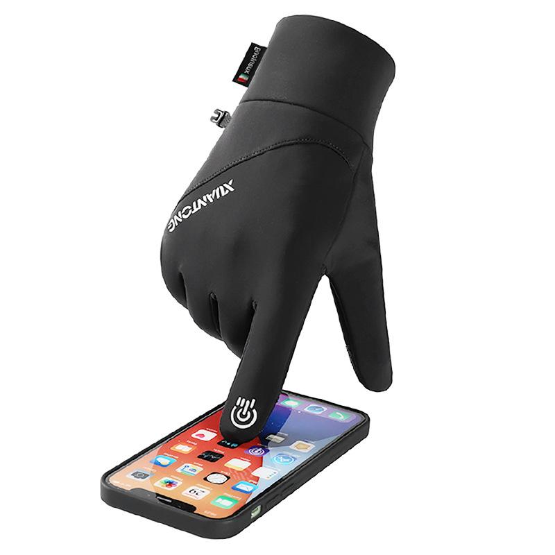 New outdoor sports thermal gloves autumn and winter elastic touch screen gloves