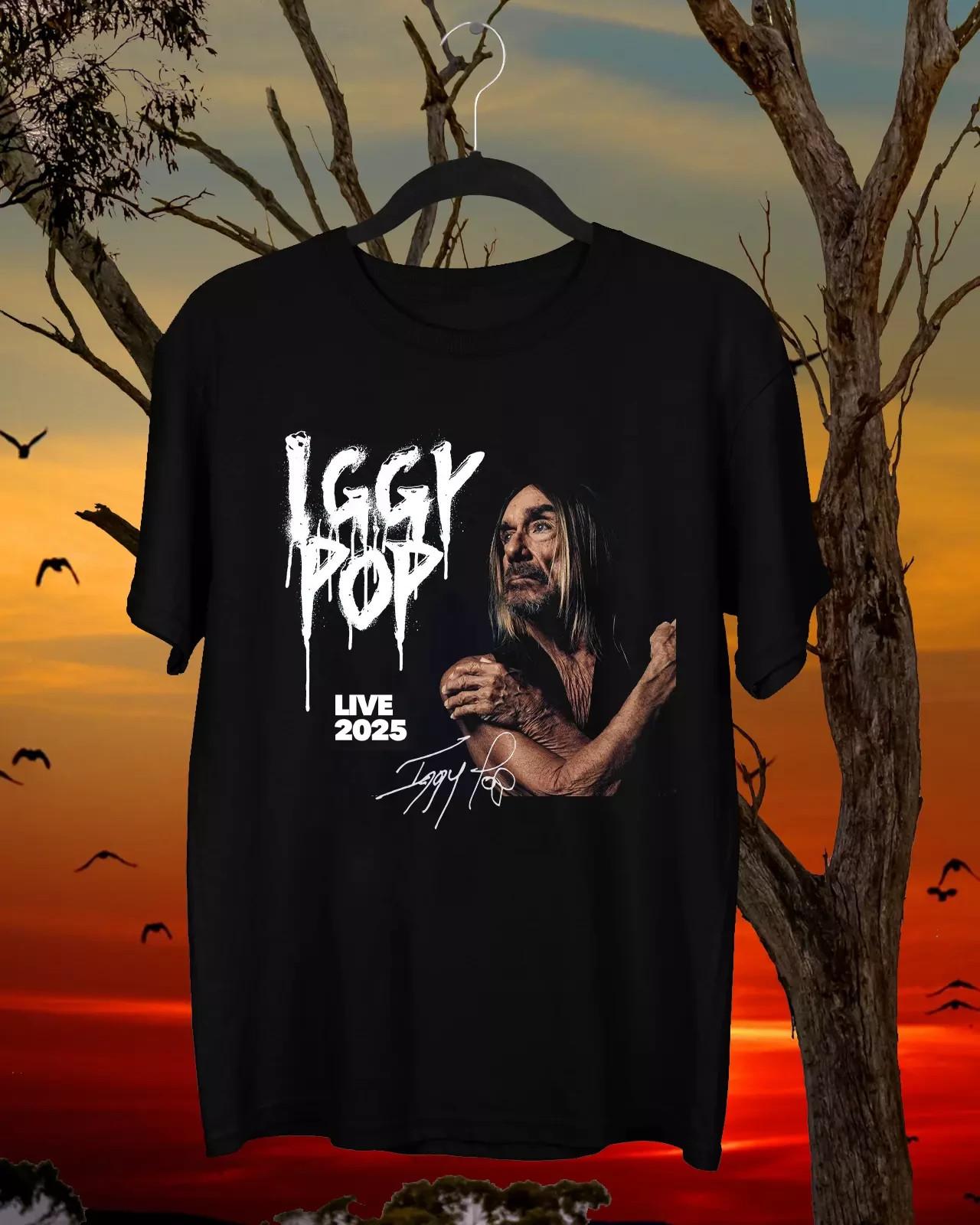 NEW Iggy Pop Signature 2026 Black All Size Unisex T-Shirt XXL